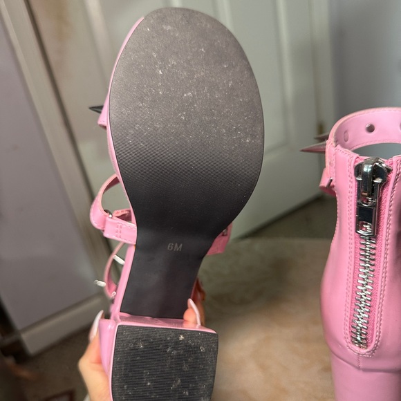 WIDOW dollskill pink Strappy Spiked Sandals - Picture 7 of 11